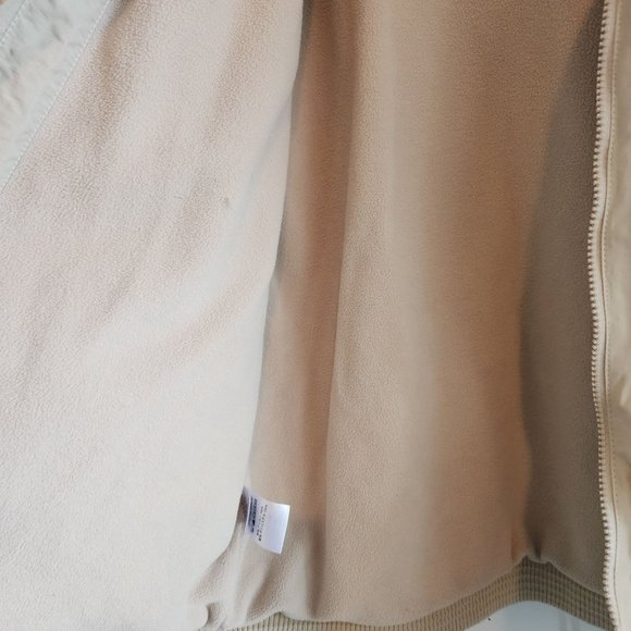 VINTAGE Eddie Bauer Nylon Jacket Fleece Lined Bomber Coat Men's Large USA - Picture 4 of 4